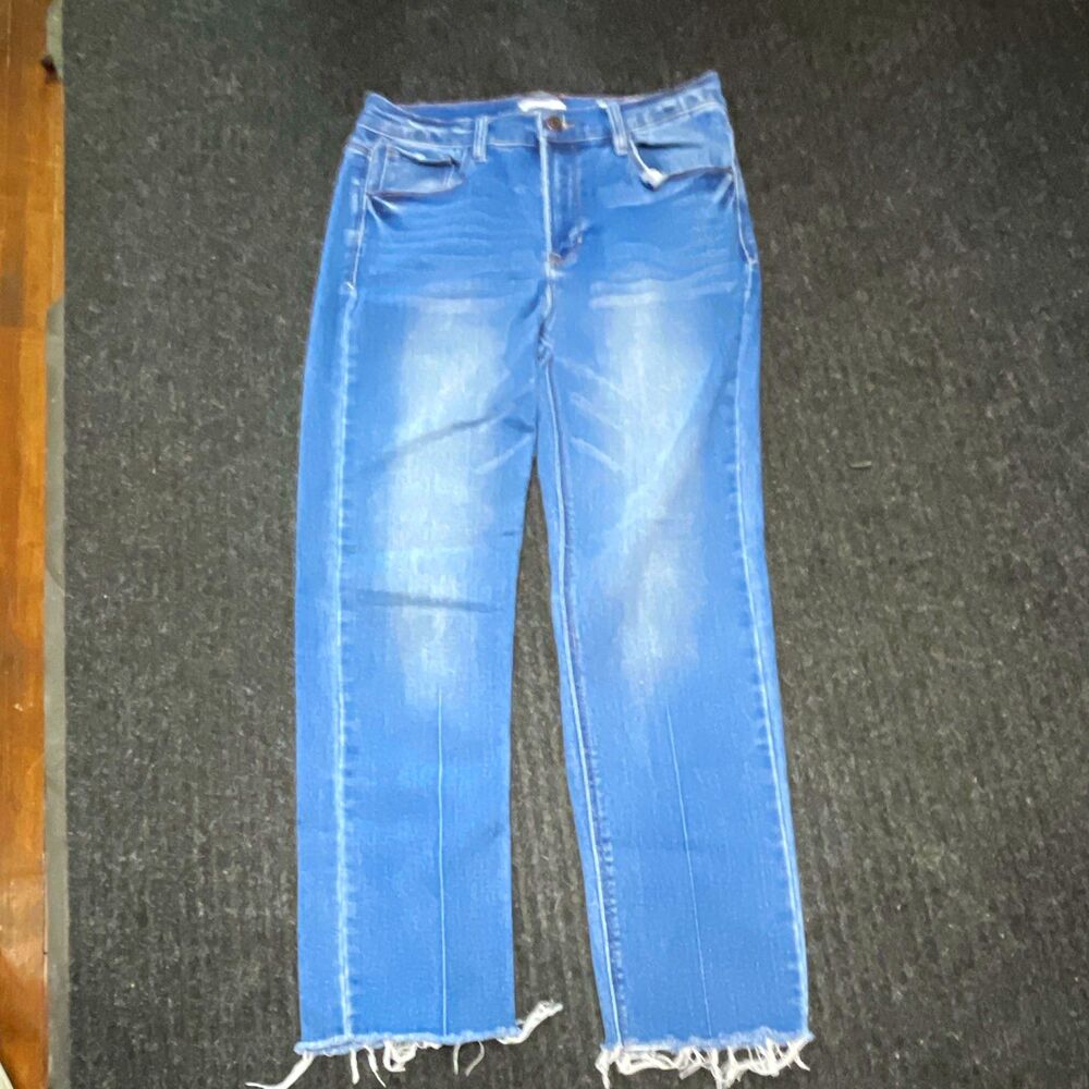 Kensie Jeans Slim Straight Leg Light Wash Blue Denim 5-Pocket Jeans Size 8
